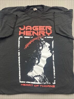 Jager Henry 'Heart of Thorns' Graphic Tee - Black & Red - Size Large
